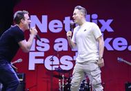Josh Adam Meyers and Jeff Arcuri perform during Netflix Is A Joke Festival: Outside Joke on May 04, 2024. (Image via Getty)
